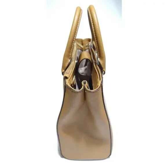 Michael Kors Kellen Medium Leather Satchel Brown - NWT - Picture 3 of 15